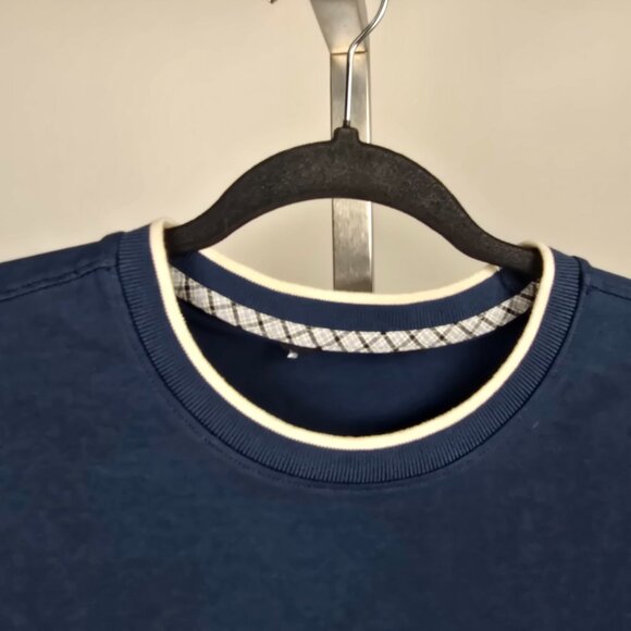 Ben Sherman Grey & Burgundy Cotton T-shirt Size S/M - Picture 3 of 8